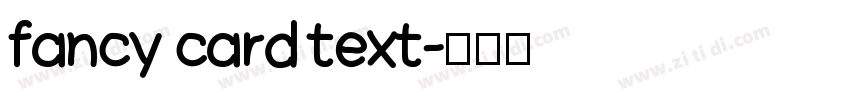 fancy card text字体转换